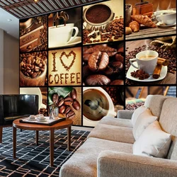 Kitchen Design With Coffee Wallpaper