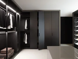 Черный шкаф в интерьере прихожей
