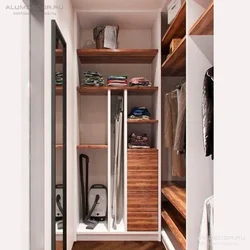 Dressing room in a narrow corridor photo