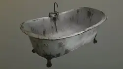 Photos of an old bathtub