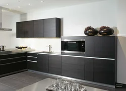 Kitchens with black plinth photo