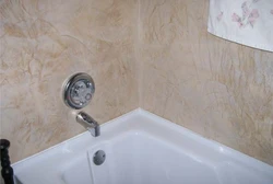 Venetian plaster in the bath photo
