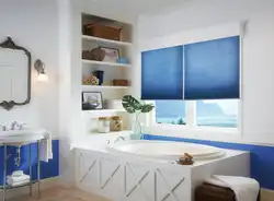Рулонная штора в ванной комнате фото