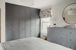 Gray Wardrobe In The Bedroom Photo