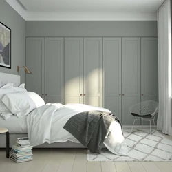 Gray Wardrobe In The Bedroom Photo