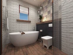 Bathroom in patchwork style photo