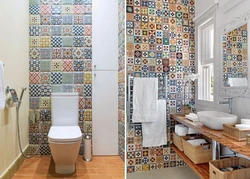 Bathroom in patchwork style photo