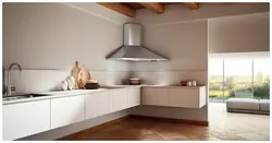 Photo Of A Kitchen With A Corner Hood