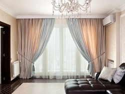 Inexpensive photo curtains for the living room