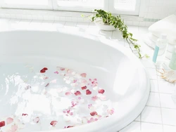 Bath with flowers photo