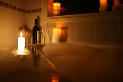 Candlelit bath photo