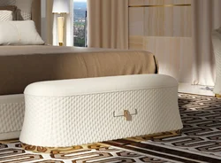 Bedside ottoman for bedroom photo