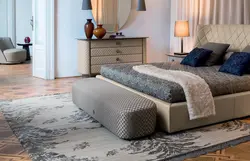 Bedside ottoman for bedroom photo