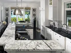 Kitchen design black marble