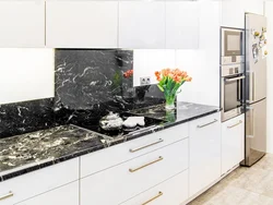 Kitchen design black marble