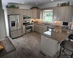 Kitchen interior photo from above