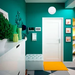 Turquoise hallway photo