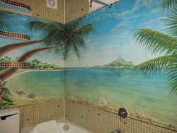Photo Drawing In The Bathroom