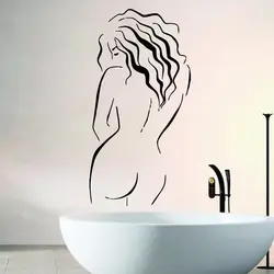 Photo drawing in the bathroom