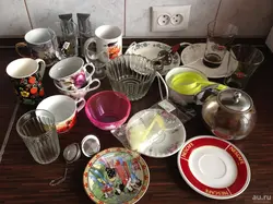 Photo of dishes in the kitchen