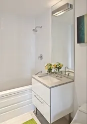 Тумба с раковиной для маленькой ванной комнаты фото