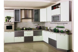 Photo of a kitchen with combined facades photo