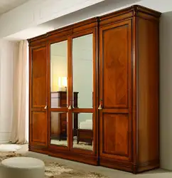 Solid wood wardrobe for bedroom photo
