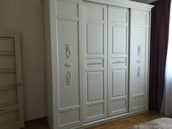 Solid wood wardrobe for bedroom photo