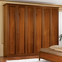 Solid wood wardrobe for bedroom photo