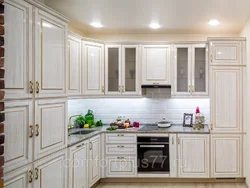 Classic light kitchens with patina corner photo
