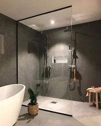 Душевая перегородка в ванной комнате фото