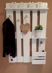 DIY hallway made of pallets photo