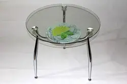 Round glass tables for kitchen photo