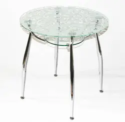 Round glass tables for kitchen photo