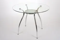 Round glass tables for kitchen photo