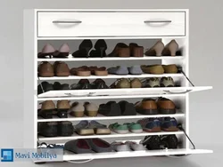 Shoe racks with photo sizes for the hallway
