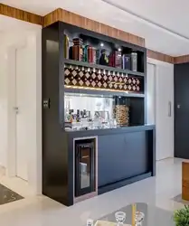 Wine cabinet in the kitchen interior