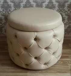 Poufs and banquettes in the hallway photo