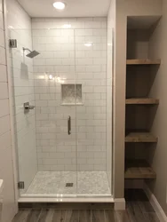 Shower tray in the bathroom photo design