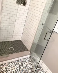 Shower tray in the bathroom photo design