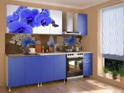 Kitchen fronts with flowers photo