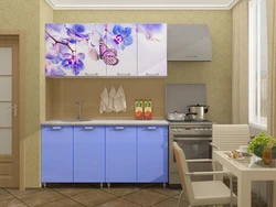 Kitchen fronts with flowers photo