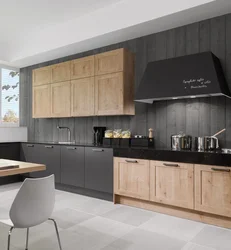 Dark oak kitchen photo