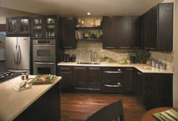 Dark oak kitchen photo
