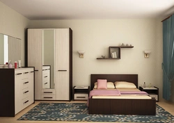 Bedroom made of chipboard photo