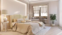 Спальня кремового цвета фото