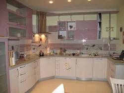 Beige pink kitchen photo