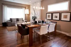 Как расположить стол в гостиной фото