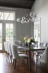 Gray Chairs In The Kitchen Interior Photo