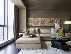 Жатын бөлмесінің интерьеріндегі бұрыштық диван фотосуреті